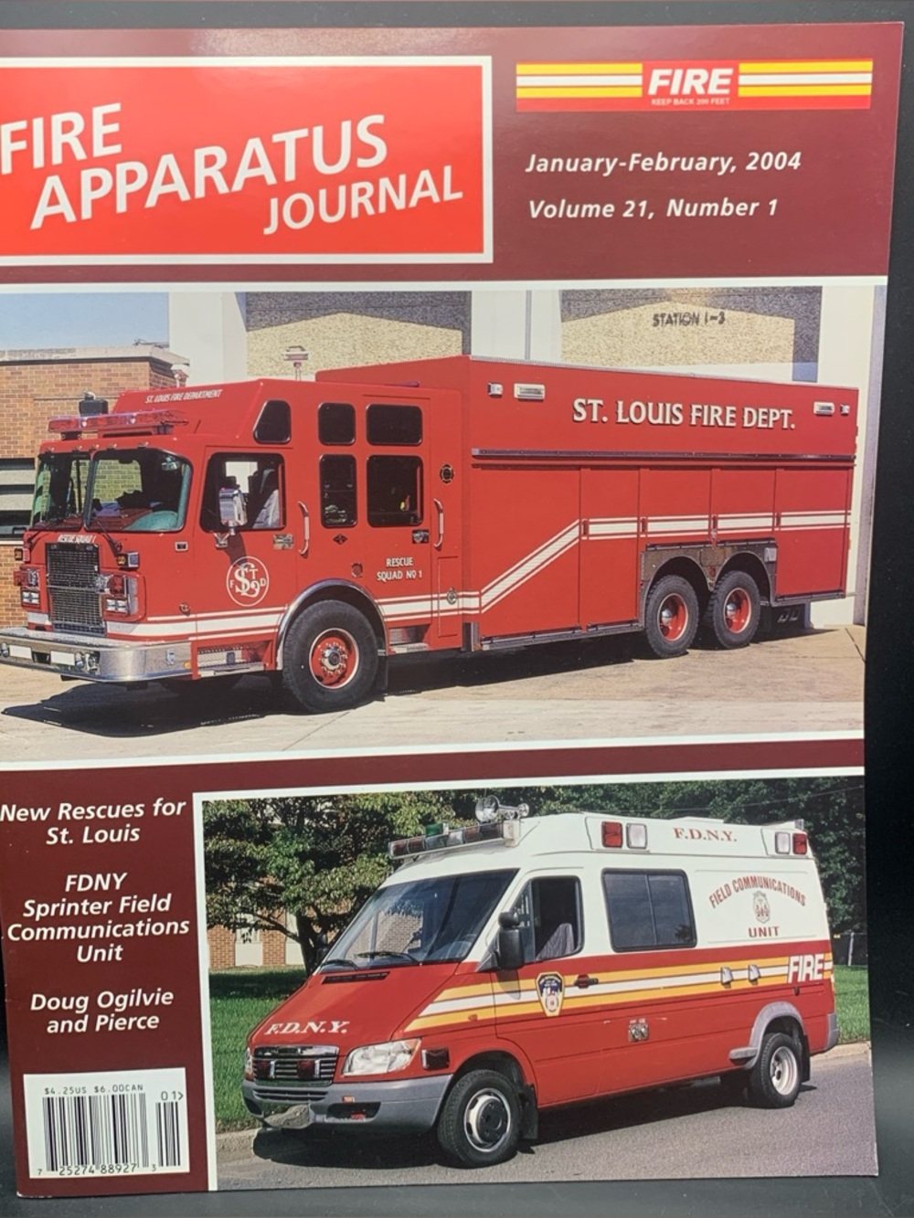 Fire Apparatus Journal Jan February 2004 Vol 21 Number 1 FDNY Sprinter Field